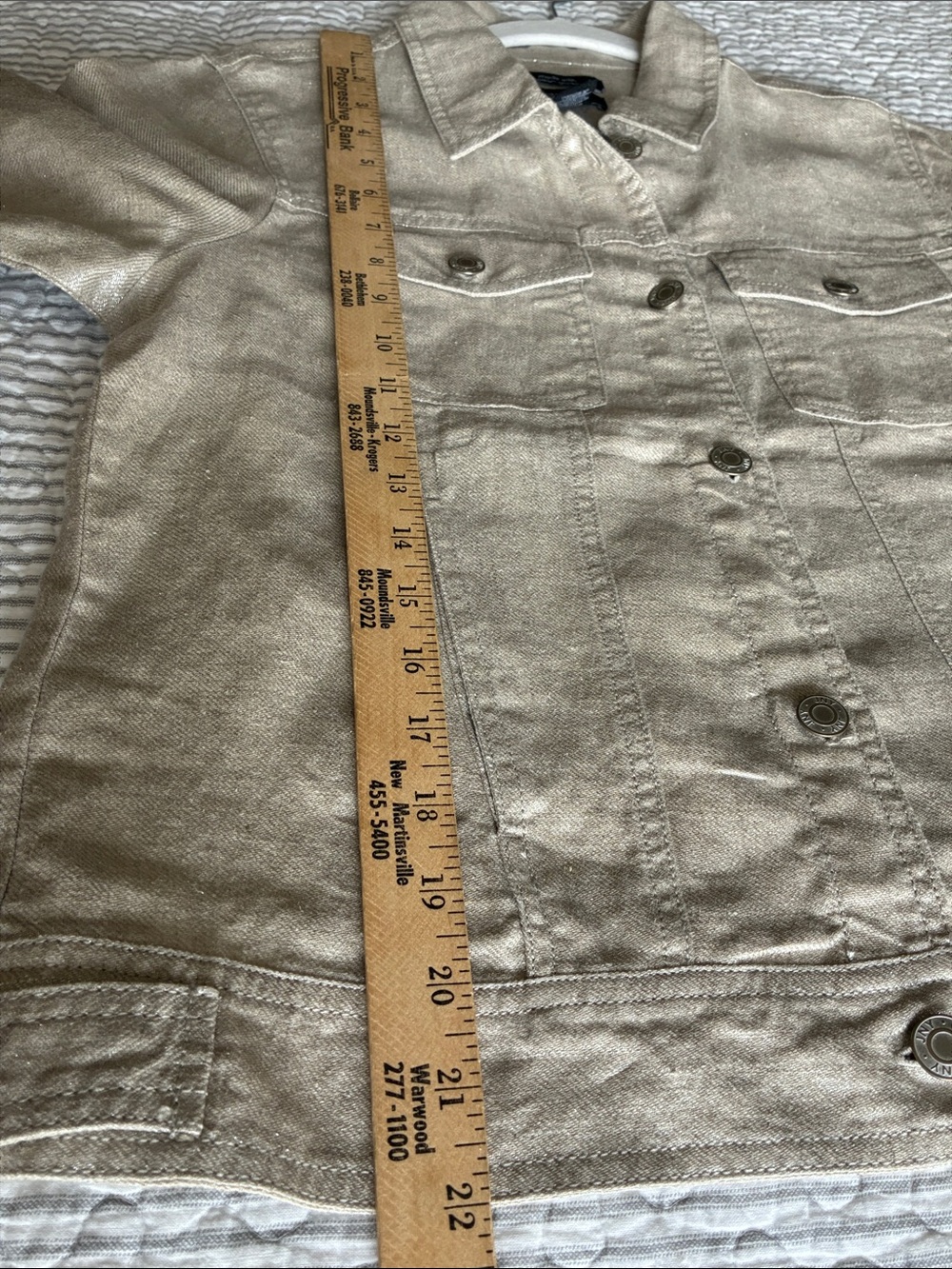 Jones NY SIZE: small to medium Women’s Metallic Silver/Cream Button-Front Jacket - Picture 10 of 10